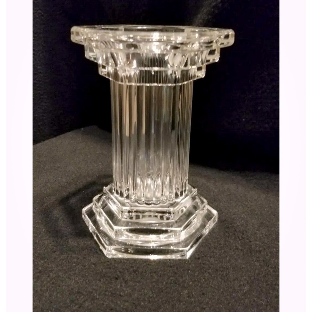 MARQUIS BY WATERFORD CRYSTAL PILLAR TRIUMPHE CANDLE HOLDER MADE IN GERMANY